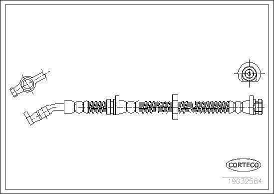 Corteco 19032584 - Гальмівний шланг autocars.com.ua
