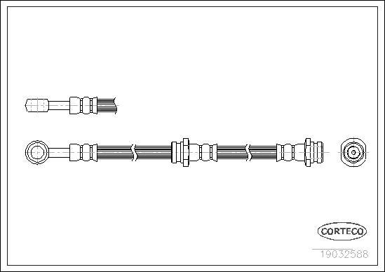 Corteco 19032588 - Тормозной шланг avtokuzovplus.com.ua