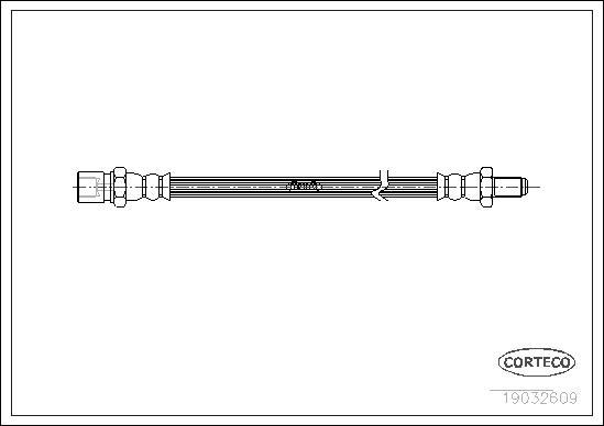 Corteco 19032609 - Тормозной шланг avtokuzovplus.com.ua