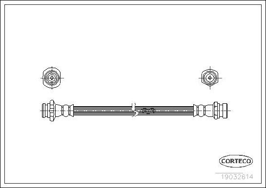 Corteco 19032614 - Гальмівний шланг autocars.com.ua
