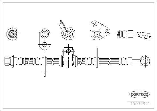 Corteco 19032621 - Тормозной шланг autodnr.net