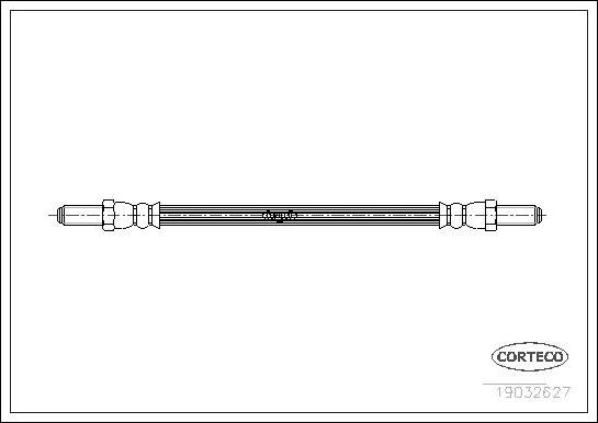 Corteco 19032627 - Гальмівний шланг autocars.com.ua