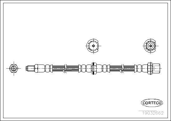 Corteco 19032662 - Гальмівний шланг autocars.com.ua