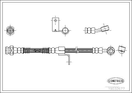 Corteco 19032677 - Тормозной шланг avtokuzovplus.com.ua