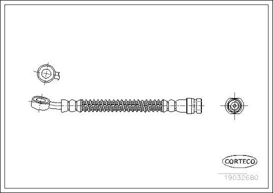 Corteco 19032680 - Гальмівний шланг autocars.com.ua