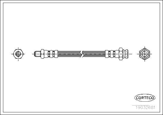 Corteco 19032681 - Гальмівний шланг autocars.com.ua