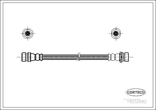 Corteco 19032682 - Тормозной шланг avtokuzovplus.com.ua