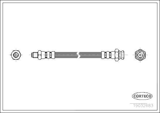 Corteco 19032683 - Тормозной шланг autodnr.net