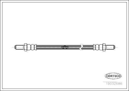 Corteco 19032686 - Гальмівний шланг autocars.com.ua