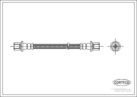 Corteco 19032725 - Гальмівний шланг autocars.com.ua