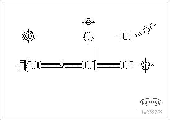 Corteco 19032732 - Тормозной шланг autodnr.net