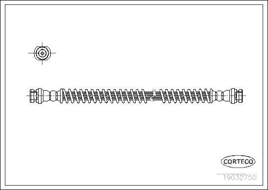 Corteco 19032750 - Гальмівний шланг autocars.com.ua