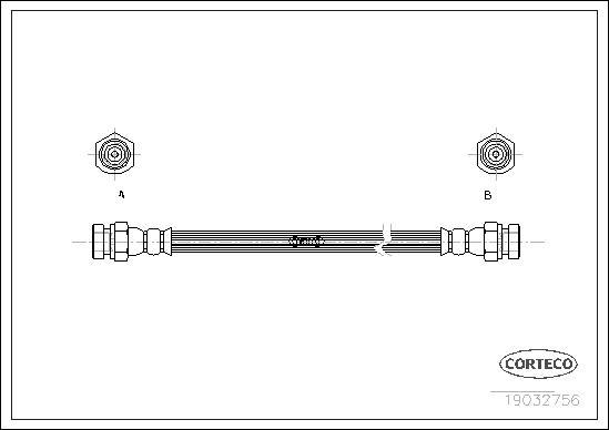 Corteco 19032756 - Гальмівний шланг autocars.com.ua