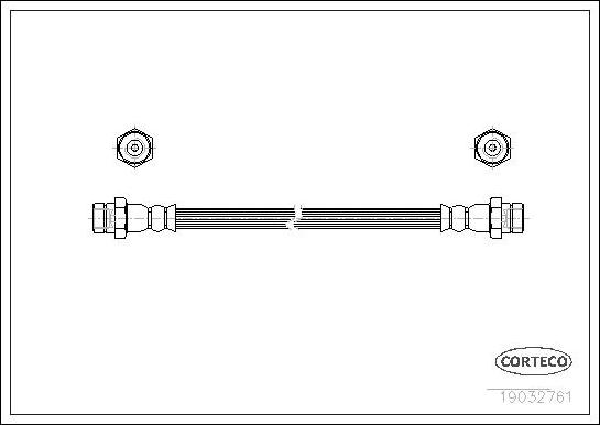 Corteco 19032761 - Гальмівний шланг autocars.com.ua