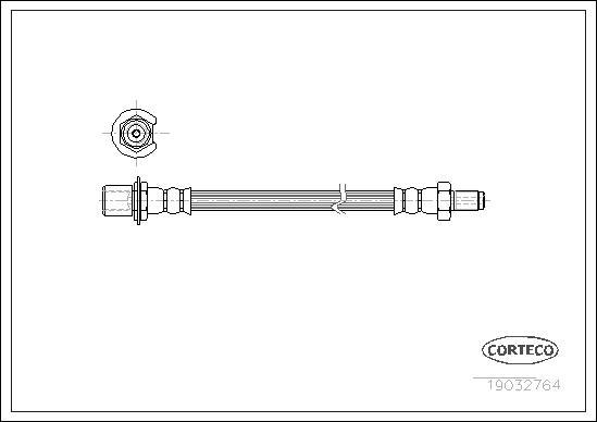 Corteco 19032764 - Гальмівний шланг autocars.com.ua