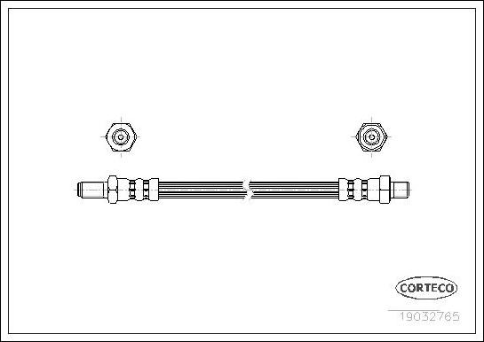 Corteco 19032765 - Гальмівний шланг autocars.com.ua