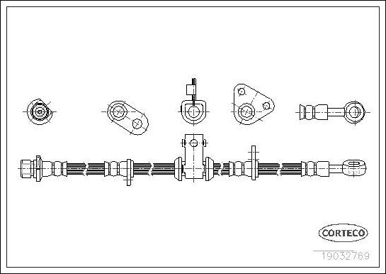 Corteco 19032769 - Гальмівний шланг autocars.com.ua