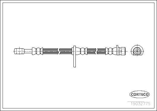Corteco 19032775 - Гальмівний шланг autocars.com.ua