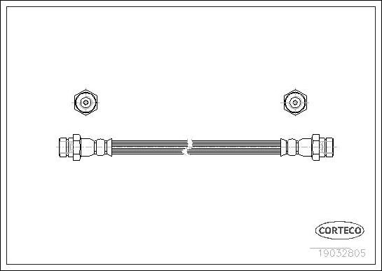 Corteco 19032805 - Гальмівний шланг autocars.com.ua