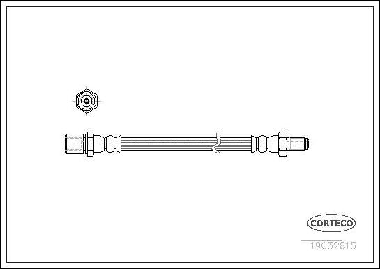 Corteco 19032815 - Гальмівний шланг autocars.com.ua