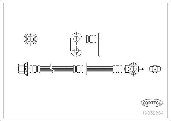 Corteco 19032864 - Тормозной шланг avtokuzovplus.com.ua