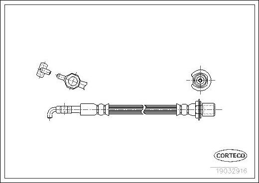Corteco 19032916 - Тормозной шланг avtokuzovplus.com.ua