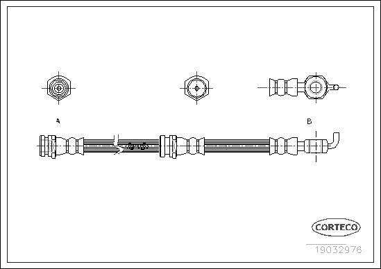Corteco 19032976 - Тормозной шланг avtokuzovplus.com.ua