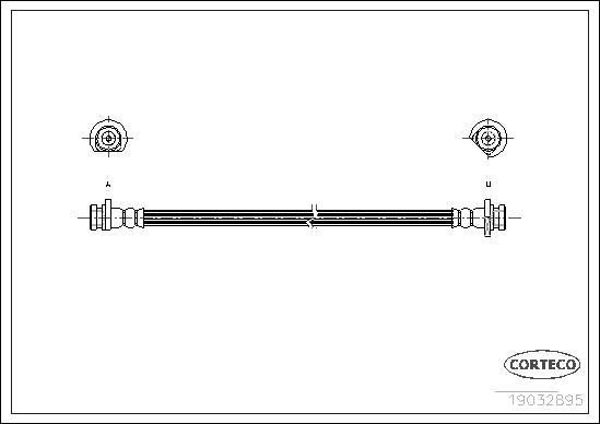 Corteco 19032985 - Гальмівний шланг autocars.com.ua