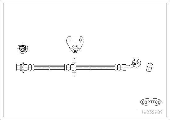 Corteco 19032989 - Гальмівний шланг autocars.com.ua