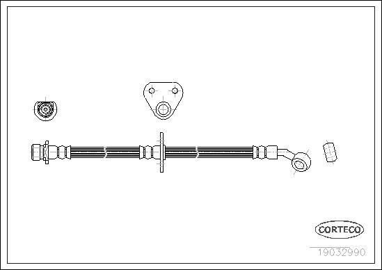 Corteco 19032990 - Гальмівний шланг autocars.com.ua