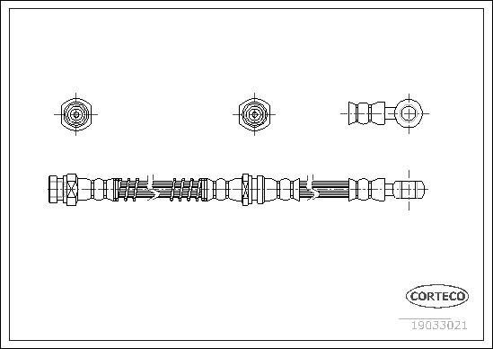 Corteco 19033021 - Тормозной шланг autodnr.net