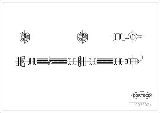 Corteco 19033024 - Тормозной шланг autodnr.net
