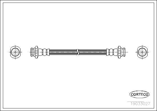 Corteco 19033027 - Гальмівний шланг autocars.com.ua