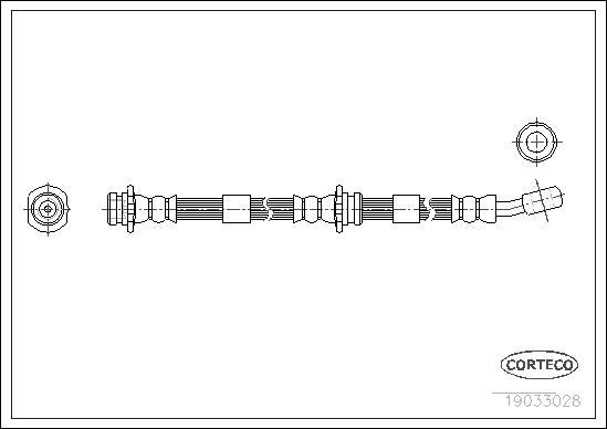 Corteco 19033028 - Гальмівний шланг autocars.com.ua