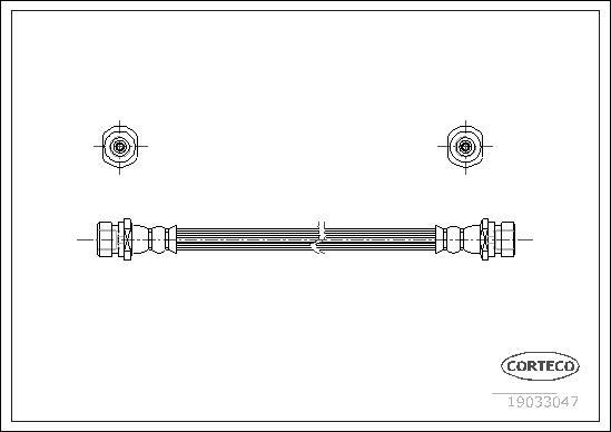 Corteco 19033047 - Гальмівний шланг autocars.com.ua