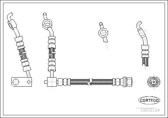 Corteco 19033104 - Гальмівний шланг autocars.com.ua