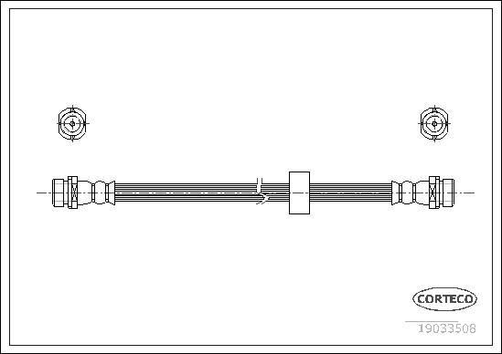 Corteco 19033508 - Гальмівний шланг autocars.com.ua