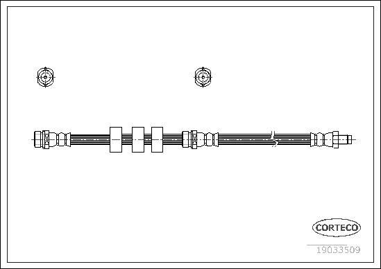 Corteco 19033509 - Гальмівний шланг autocars.com.ua