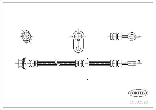 Corteco 19033523 - Тормозной шланг avtokuzovplus.com.ua