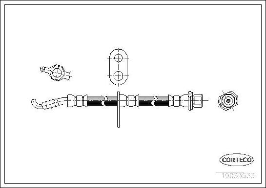 Corteco 19033533 - Гальмівний шланг autocars.com.ua