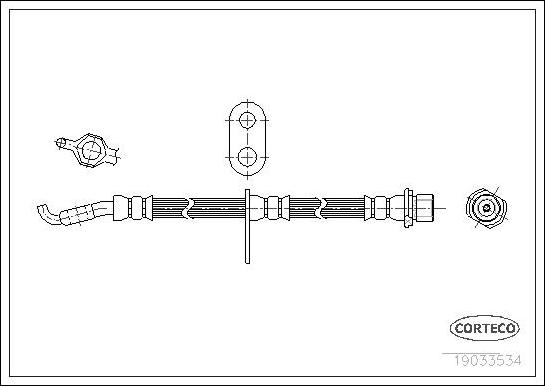 Corteco 19033534 - Гальмівний шланг autocars.com.ua