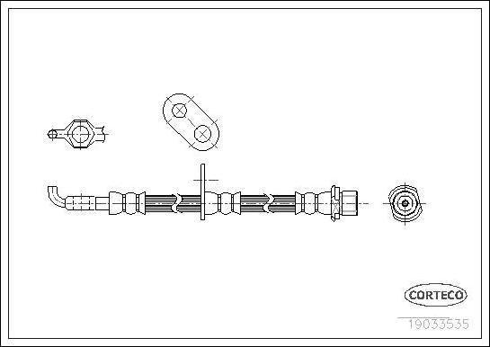 Corteco 19033535 - Гальмівний шланг autocars.com.ua