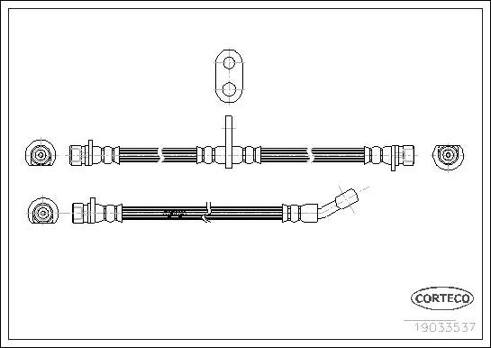 Corteco 19033537 - Гальмівний шланг autocars.com.ua