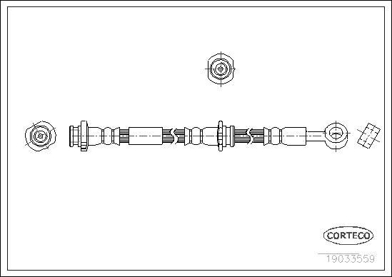 Corteco 19033559 - Тормозной шланг avtokuzovplus.com.ua