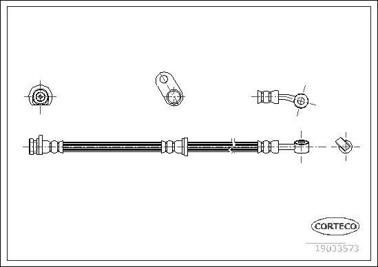 Corteco 19033573 - Гальмівний шланг autocars.com.ua