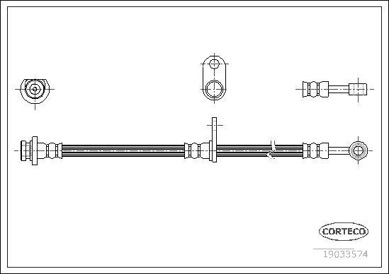 Corteco 19033574 - Гальмівний шланг autocars.com.ua