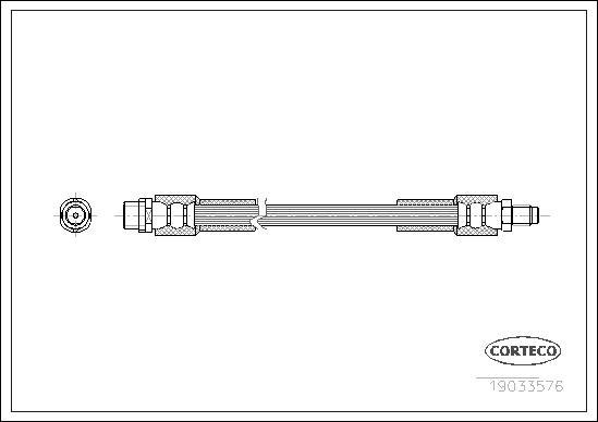 Corteco 19033576 - Гальмівний шланг autocars.com.ua