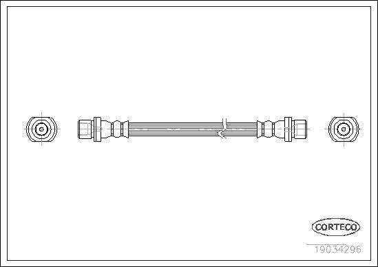 Corteco 19034296 - Тормозной шланг avtokuzovplus.com.ua