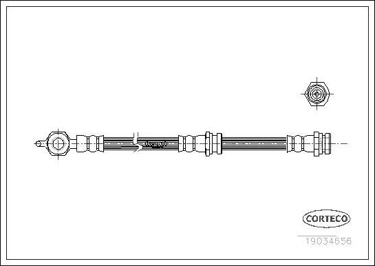 Corteco 19034656 - Тормозной шланг autodnr.net