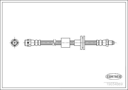 Corteco 19034869 - Тормозной шланг avtokuzovplus.com.ua